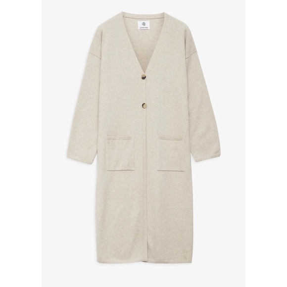 Anine Bing Jasni Midi Cardigan in Oat Size M - Picture 1 of 16